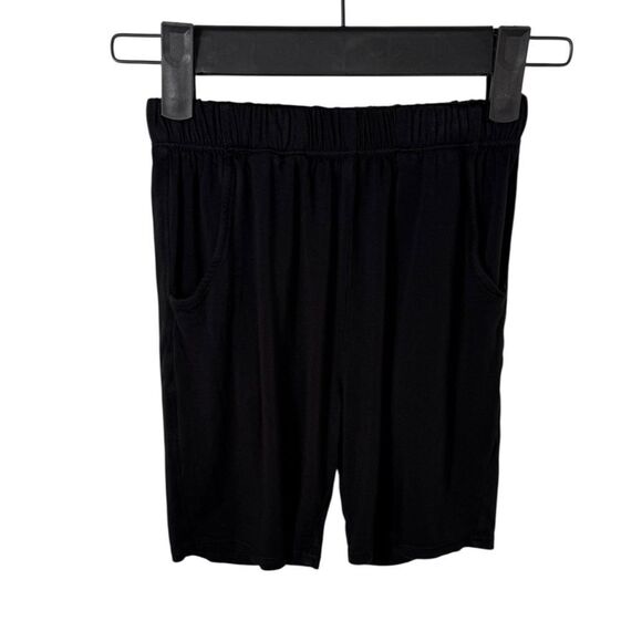 Posh Peanut Kids Black Pull On Elastic Waist Shorts - Picture 3 of 6